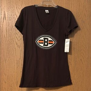 NFL Cleveland Browns V-Neck Women's Tee with Logo